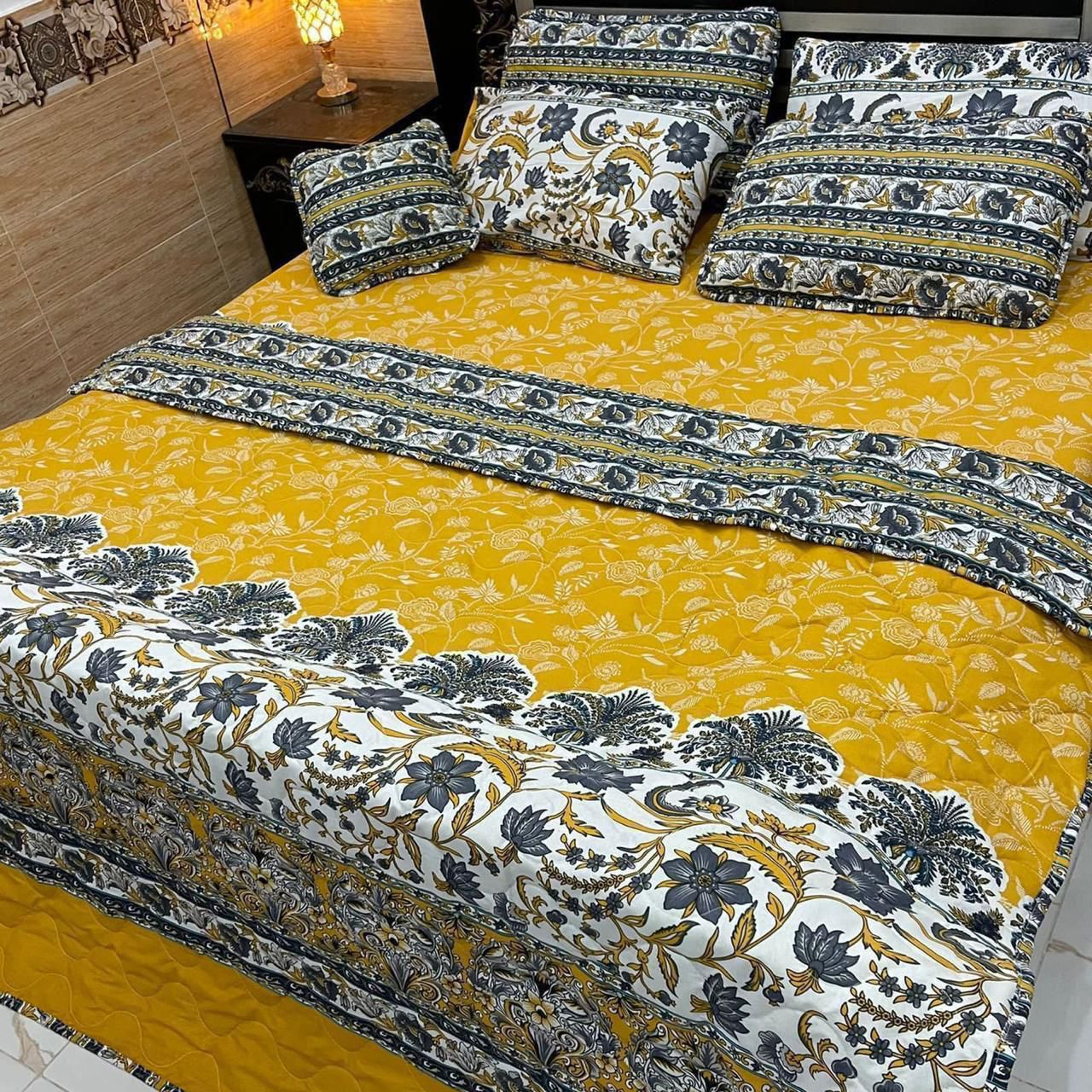 7-Piece Printed King Size Comforter Set | BS-10