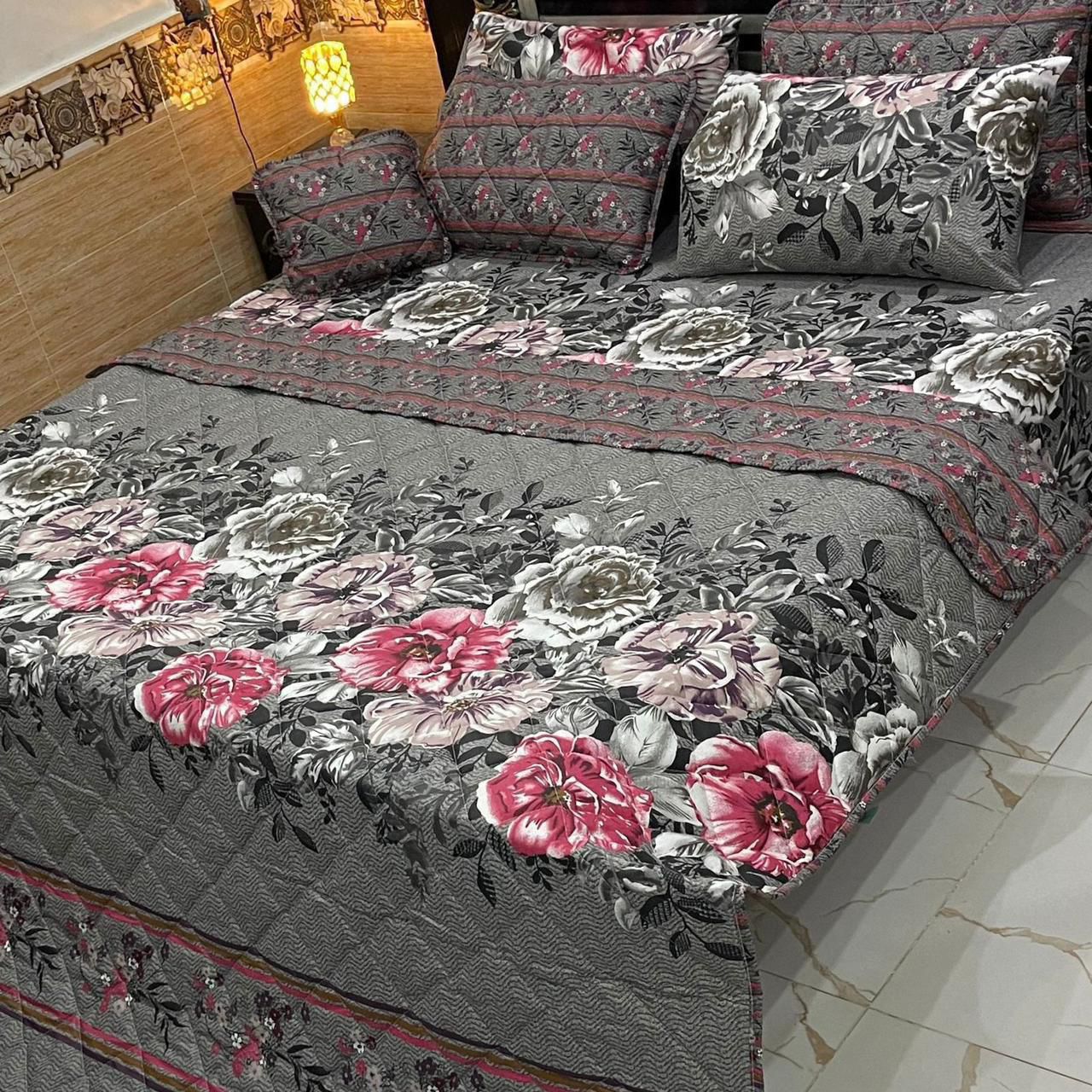 7-Piece Printed King Size Comforter Set | BS-15