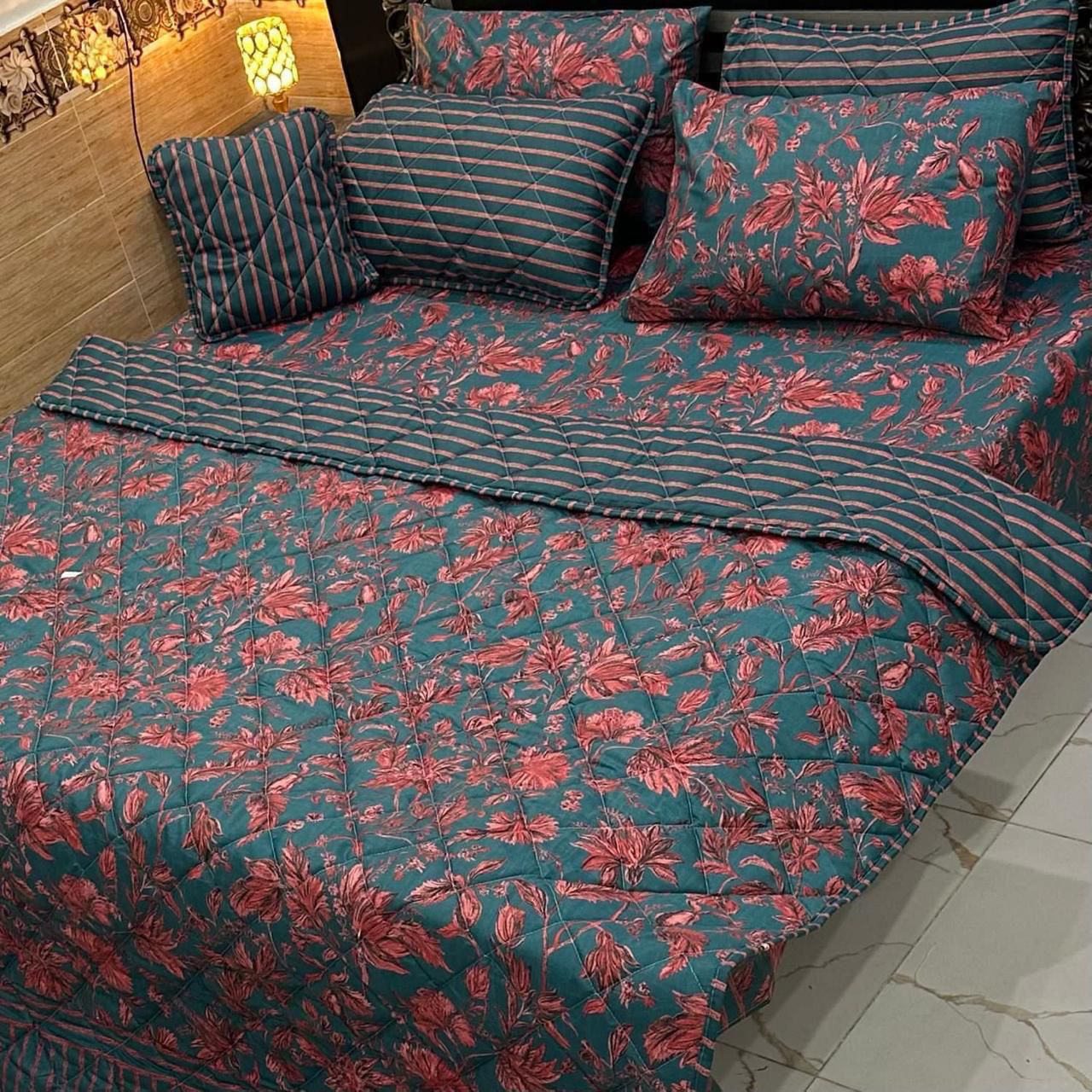 7-Piece Printed King Size Comforter Set | BS-6