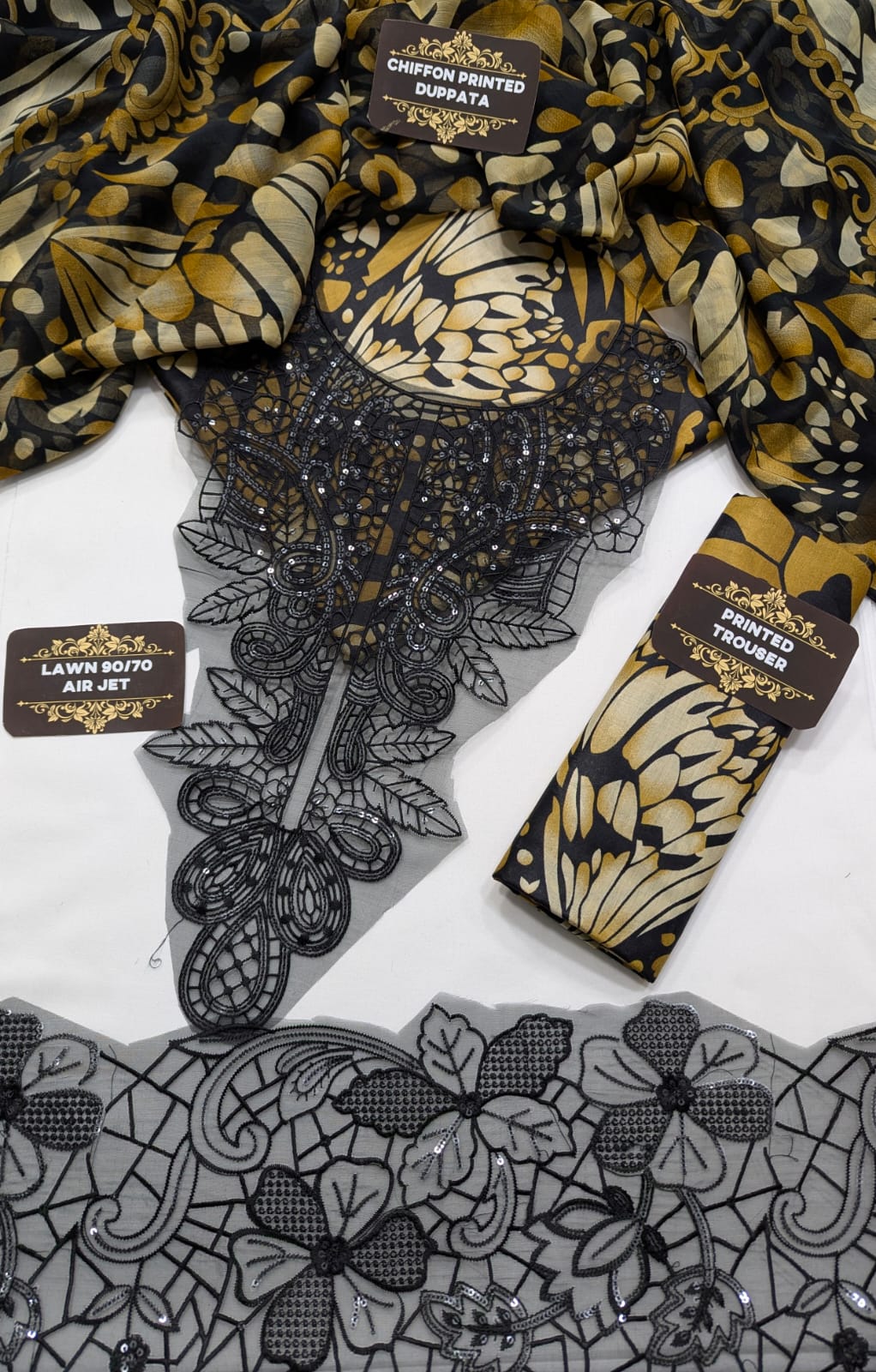 3-Piece Embroidered Lawn Suit | LC-2