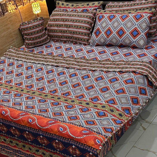 7-Piece Printed King Size Comforter Set | BS-14