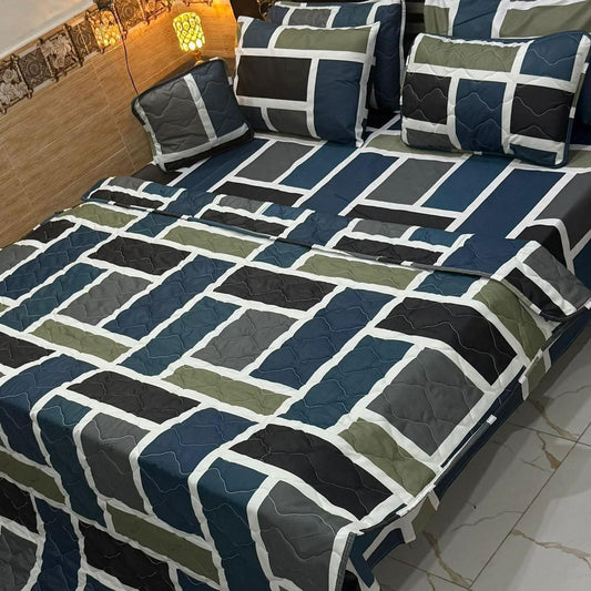 7-Piece Printed King Size Comforter Set | BS-3