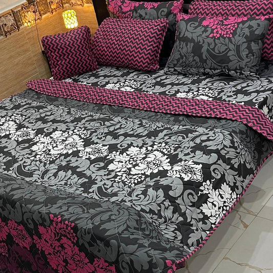 7-Piece Printed King Size Comforter Set | BS-8