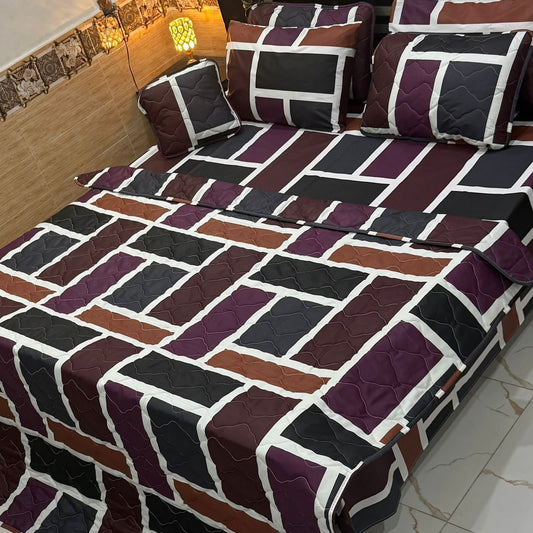 7-Piece Printed King Size Comforter Set | BS-9