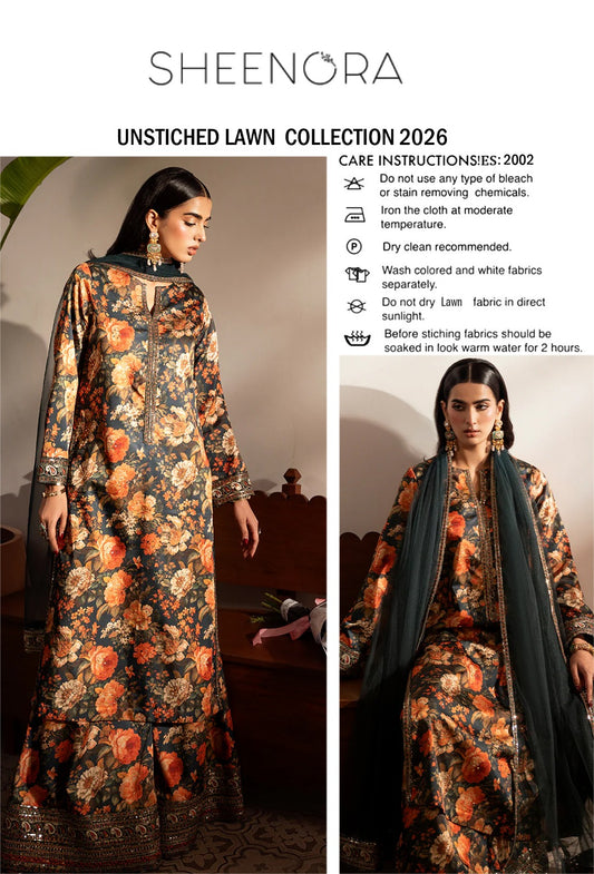 3-Piece Embroidered Lawn Suit | LC-4
