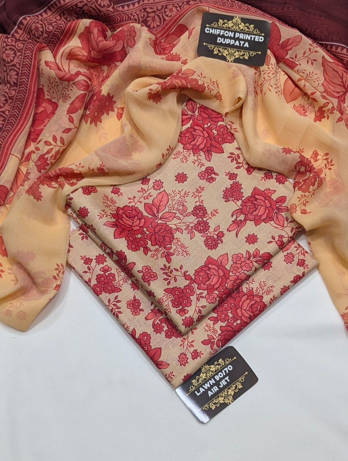 3-Piece Embroidered Lawn Suit | LC-5