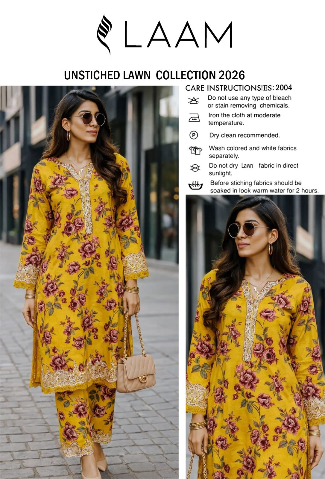 3-Piece Embroidered Lawn Suit | LC-1